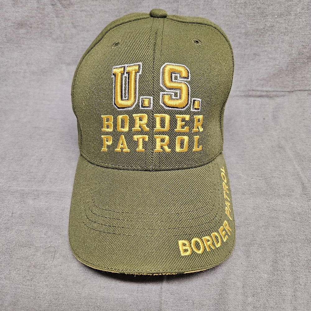 Unisex US Border Patrol Hat Cap Green Adjustable Hook & Loop NWOT